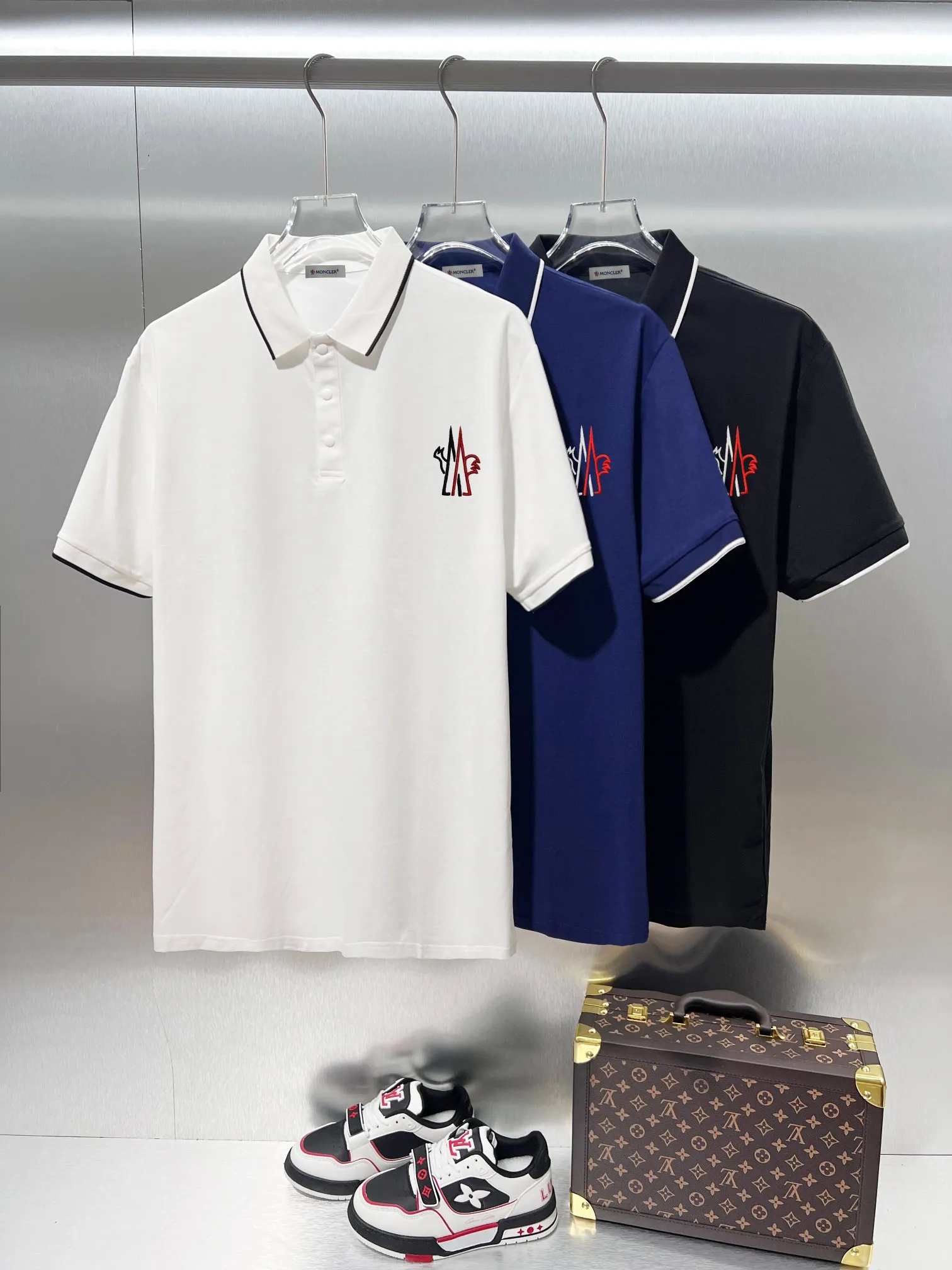 Moncler* Classic logo 🔥 POLO ✅ Quality ‼ ●100% ●50% 50% ● 200g ● ● 1：1 ● ●Size：M L XL XXL XXXL